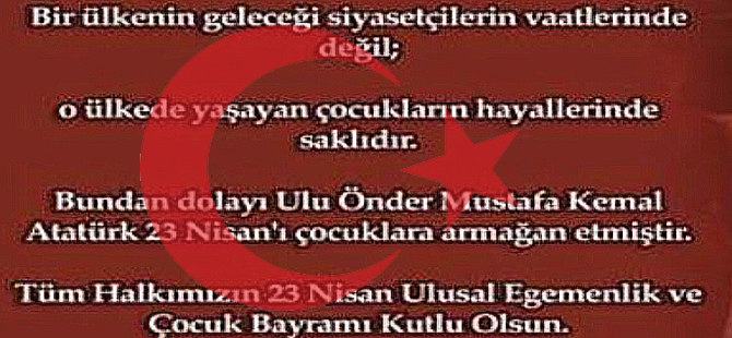 ÜNLÜ İSİMLERDEN 23 NİSAN PAYLAŞIMLARI!