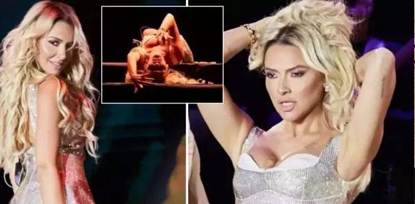 Hadise... FRAGMANI SANSÜRE UĞRAYAMIŞTI, AYNI POZLARI SAHNEDE VERDİ!